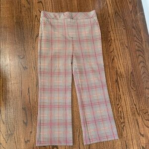 SPANX Houndstooth and Plaid Pants in Red and Black